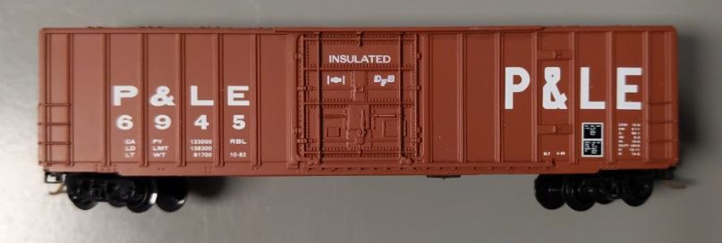 Micro-Trains 02700050 N Scale P&LE 50' Plug Door Rib Side Boxcar #6945 LN/Box