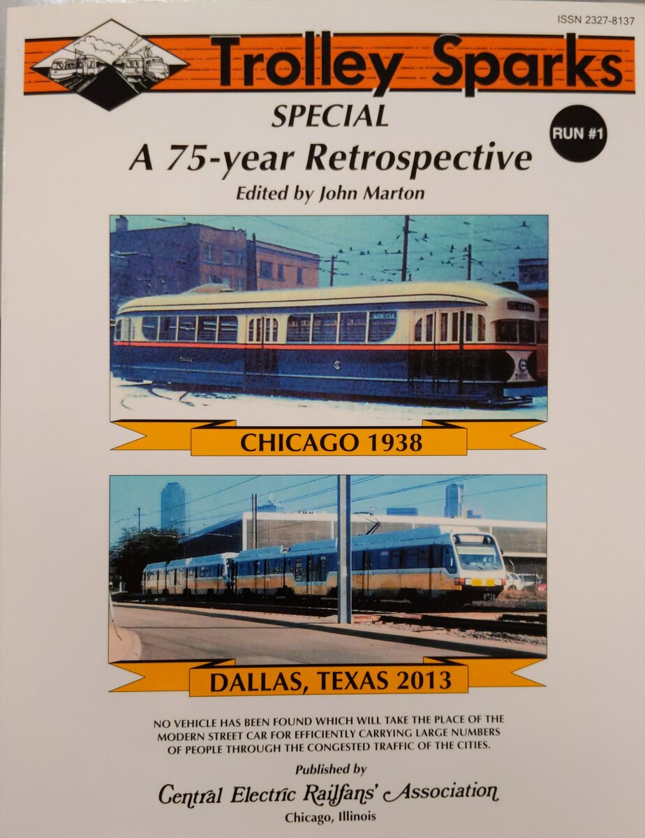 Central Electric Railfans' Association 75th Anniversary Hardcover Book EX