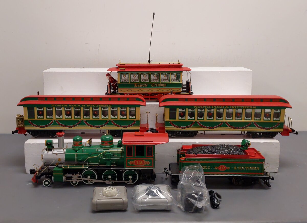 Bachmann 90054 Holiday Special G Gauge Steam Train Set EX