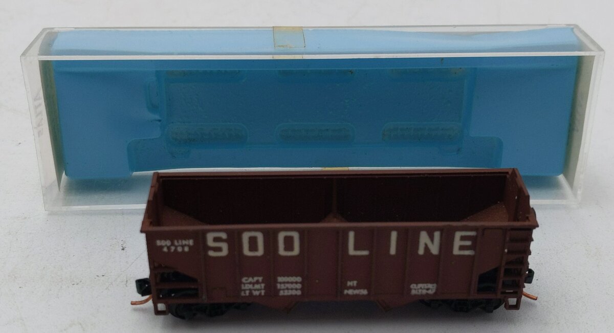 Atlas 2241 N-Scale SOO Line 2-Bay Rib Side Arch End Open Hopper #4708 LN/Box