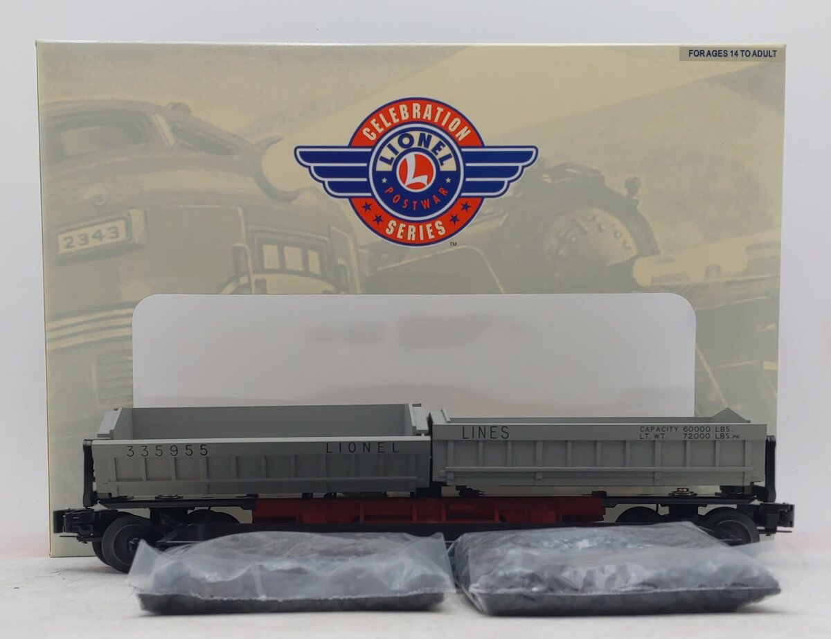 Lionel 6-29871 O Gauge Operating Twin Bin Dump Car #335955 NIB