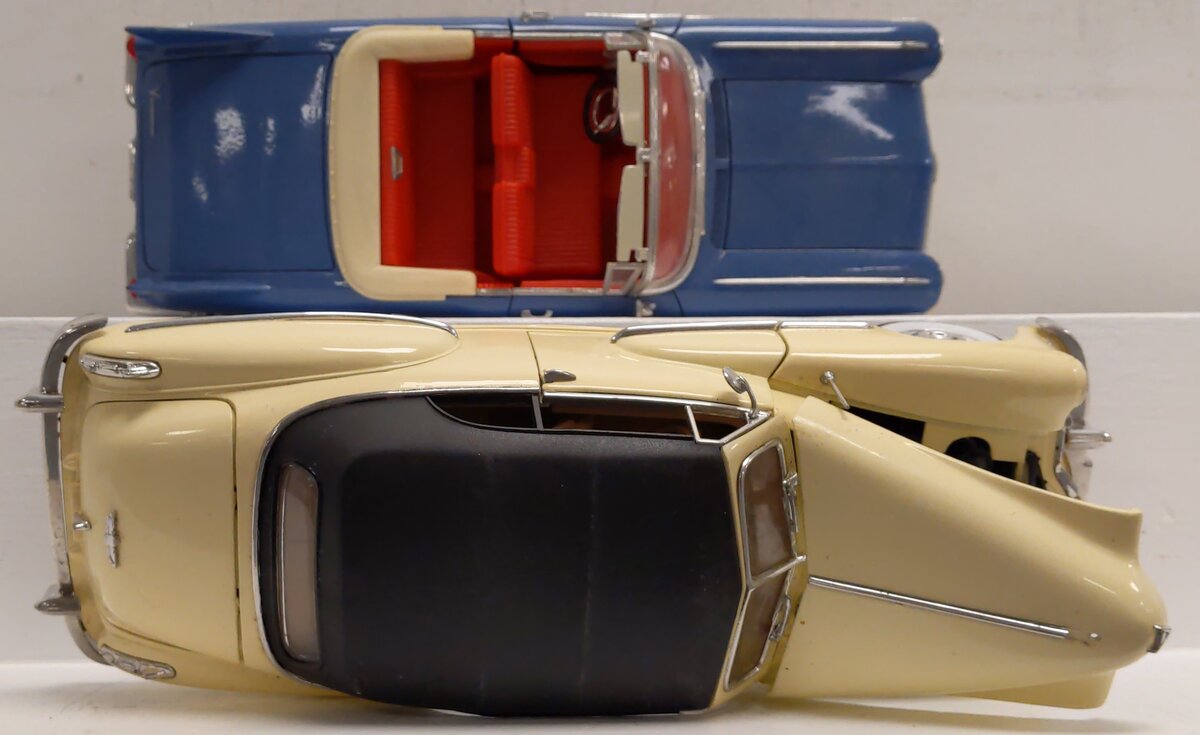 Road Legends & Anson 1:18 Die-Cast Cadillac Cars: 1947, 1958 [2] VG/Box