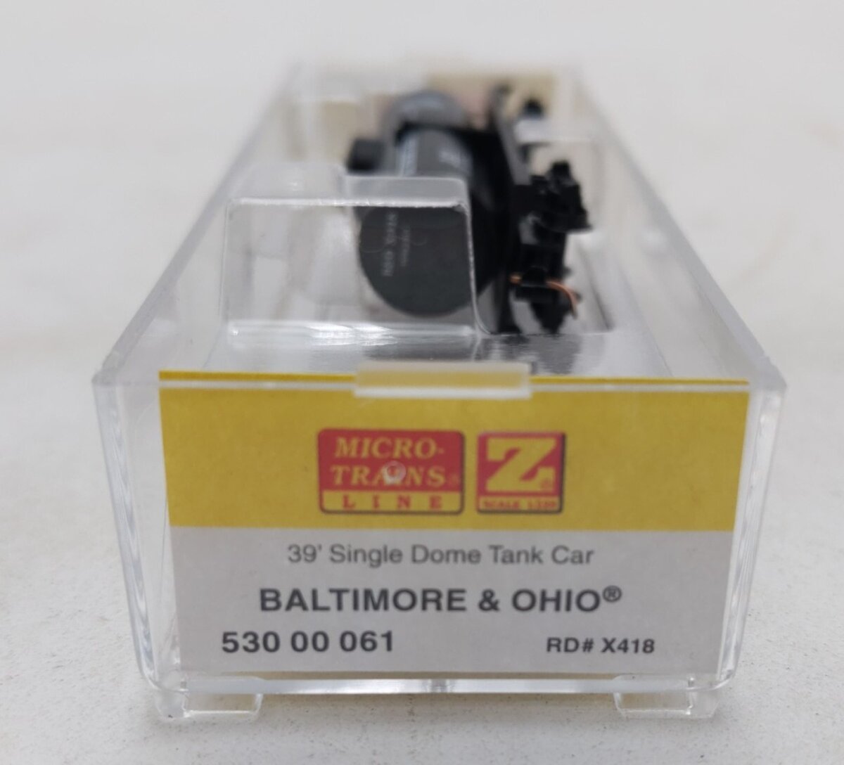 Micro-Trains 53000061 Z Baltimore & Ohio 39' Single Dome Tank Car #X418