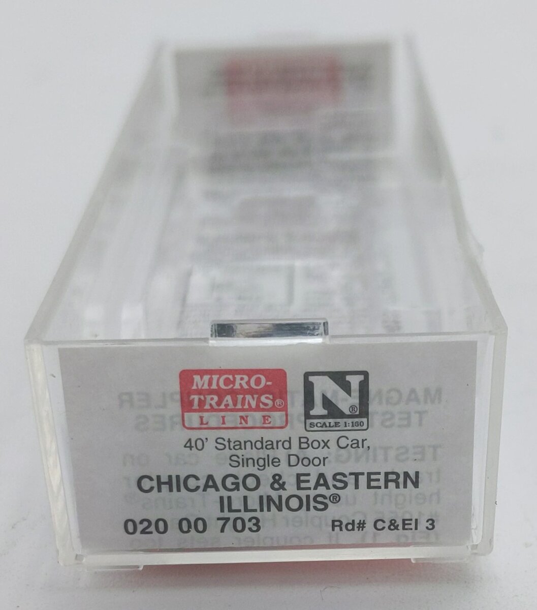 Micro-Trains 02000703 N Chicago & Eastern Illinois 40' Single Door Boxcar #3 LN/Box