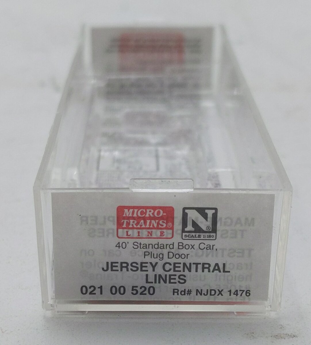 Micro-Trains 02100520 N Jersey Central Lines 40' Standard Plug Door Boxcar #1476