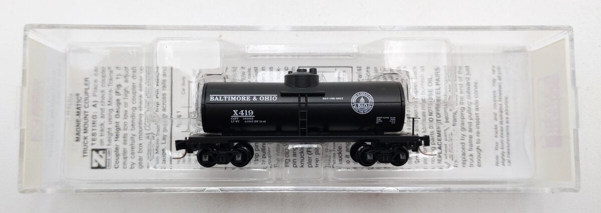 Micro-Trains 53000062 Z Baltimore & Ohio 39' Single Dome Tank Car #X419