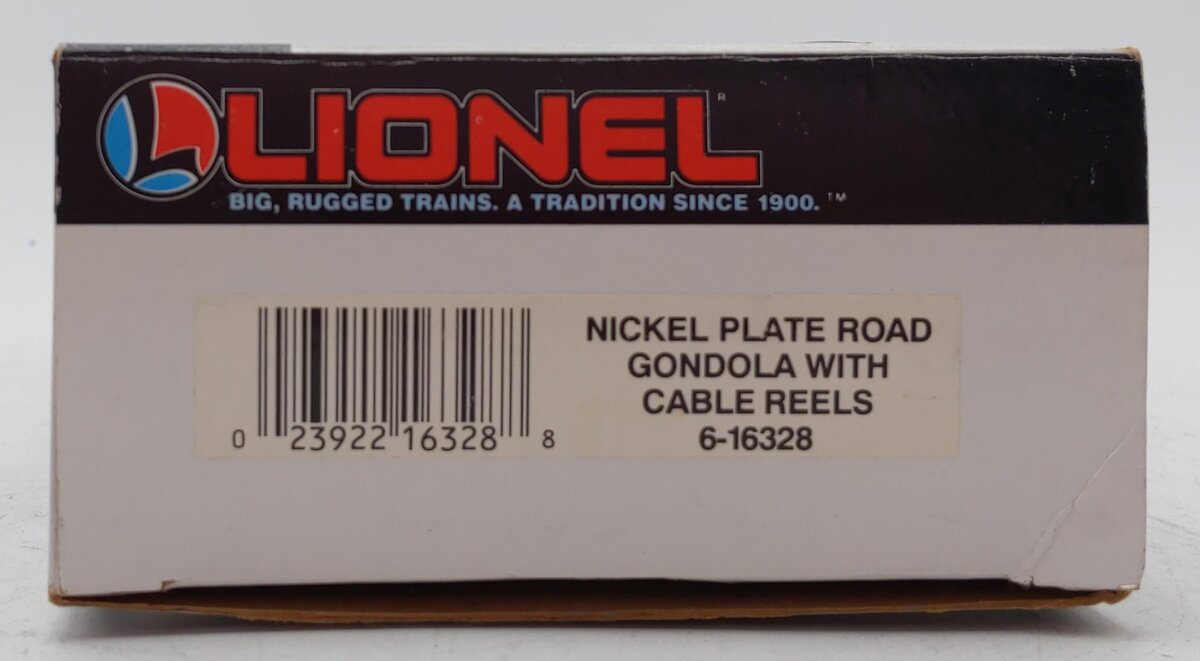 Lionel 6-16328 O Gauge Nickle Plate Road Gondola w/Cable Reels