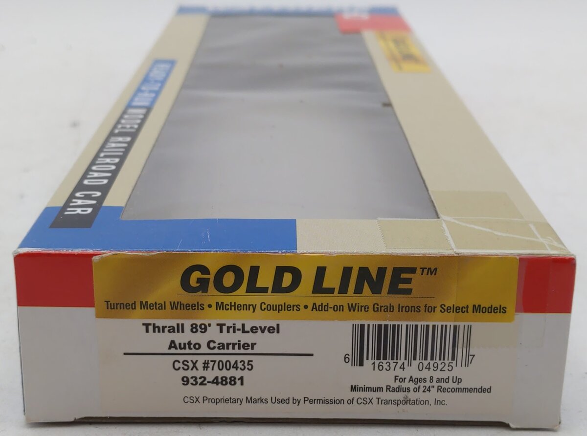 Walthers 932-4881 HO Scale CSX Thrall 89' Tri-Level Auto Carrier #700435 LN/Box