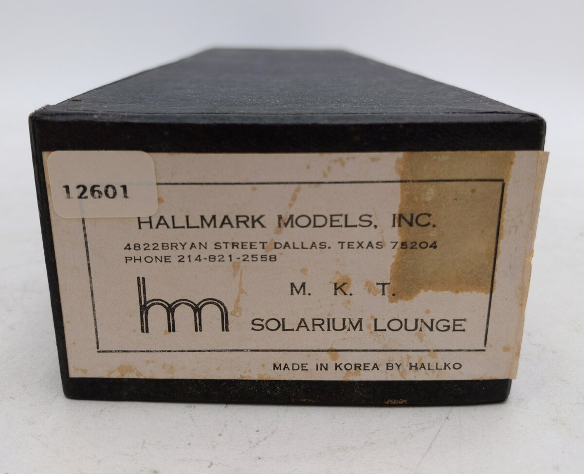 Hallmark Models HO Scale BRASS MKT Solarium Lounge Car EX/Box