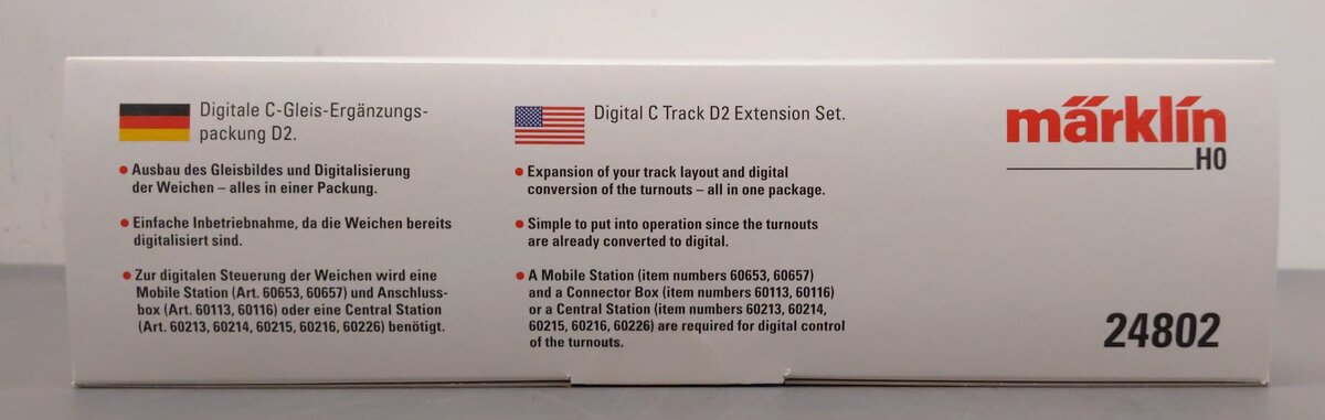 Marklin 24802 HO Scale Digital C-Track Extension Set D2