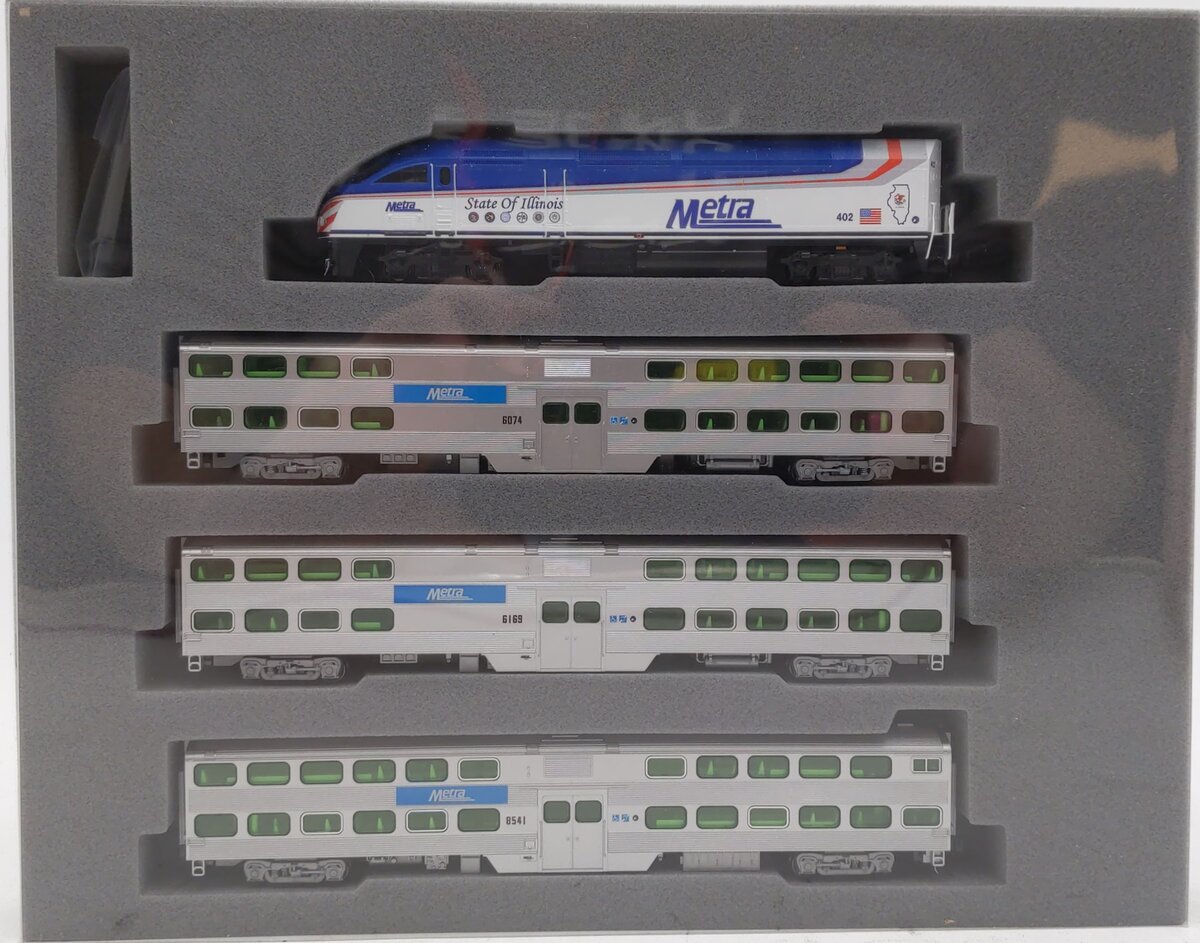 Kato 106-8701-KB3 N MP36PH Chicago Metra Gallery Bi-Level