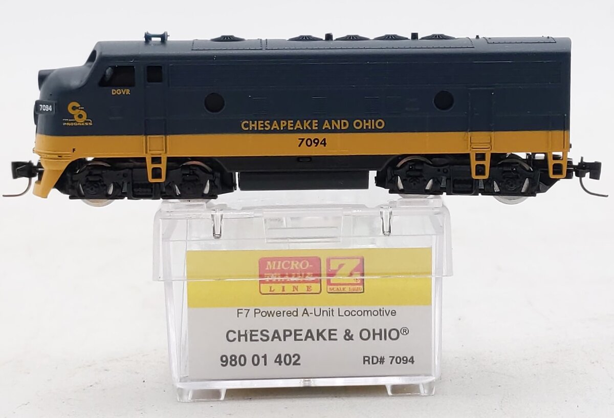 Micro-Trains 98001402 Z C&O EMD F7-A Powered Diesel Locomotive #7094