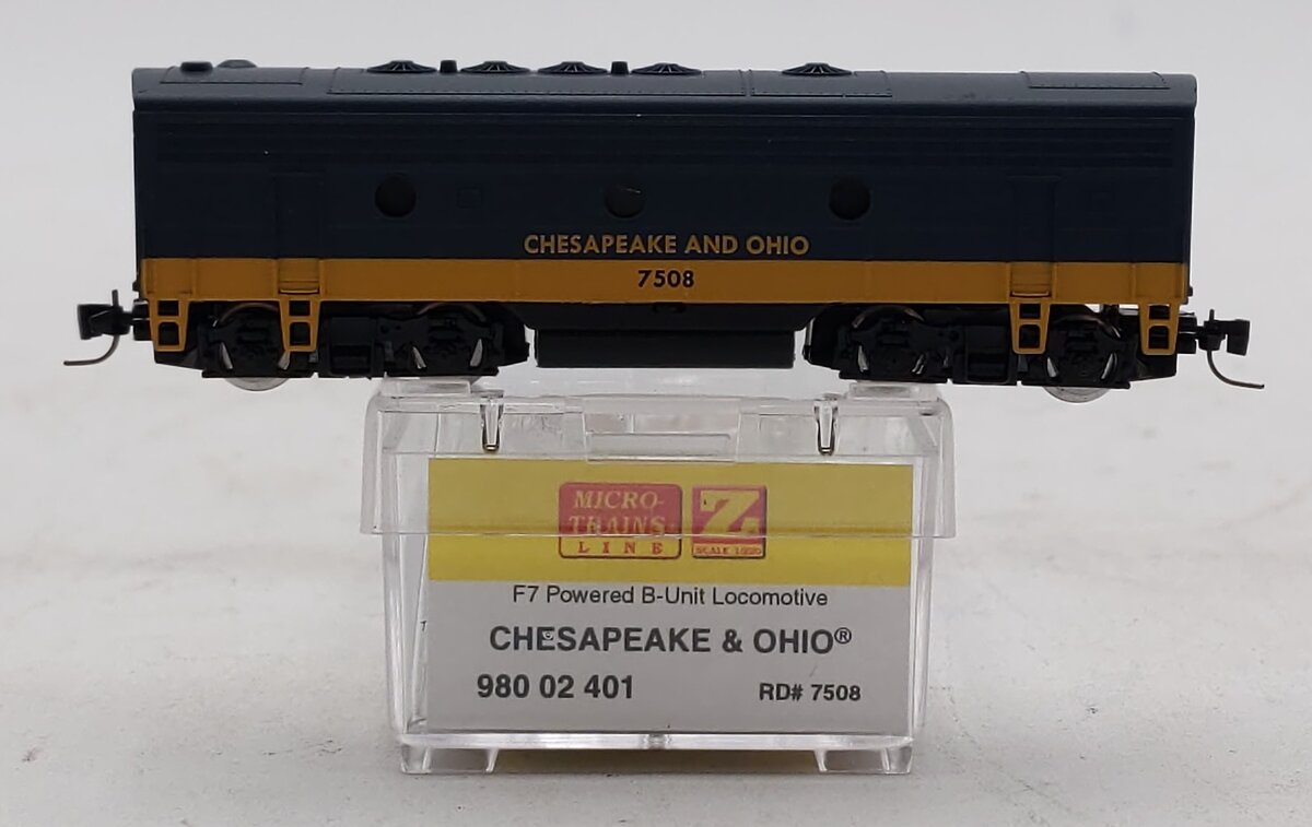 Micro-Trains 98002401 Z C&O F7B Unit Powered Diesel Locomotive #7508