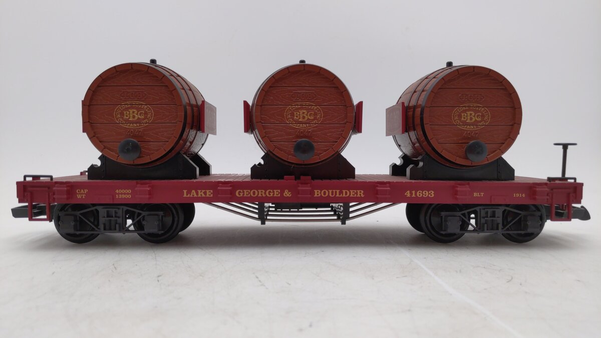 LGB 41693 G Scale LG&B Flatcar with Barrels LN/Box