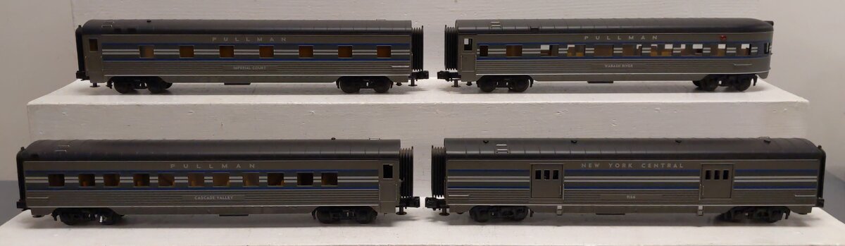 MTH 30-67344 O Gauge New York Central 60' Streamlined 4-Car Passenger Set