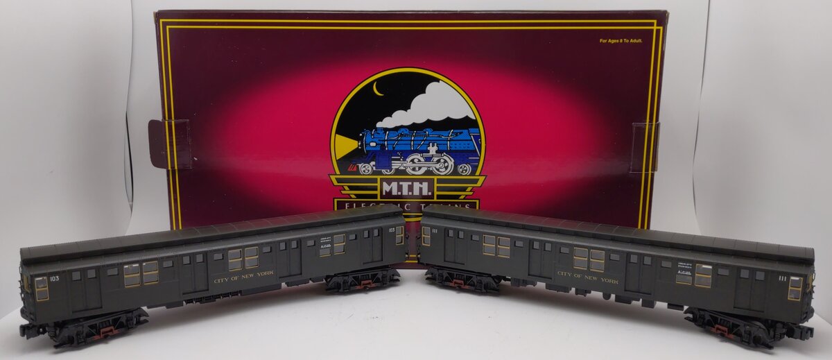 MTH 20-2554-3 O Premier R-1 Subway Passenger Set w/Proto-Sound 2.0 (Set of 2) LN/Box