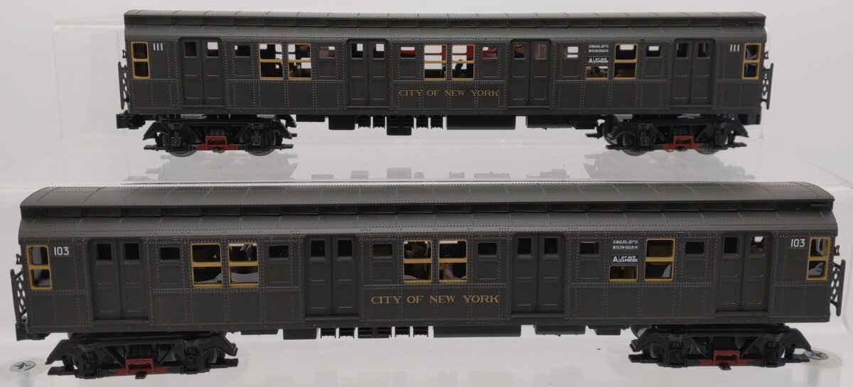 MTH 20-2554-3 O Premier R-1 Subway Passenger Set w/Proto-Sound 2.0 (Set of 2) LN/Box