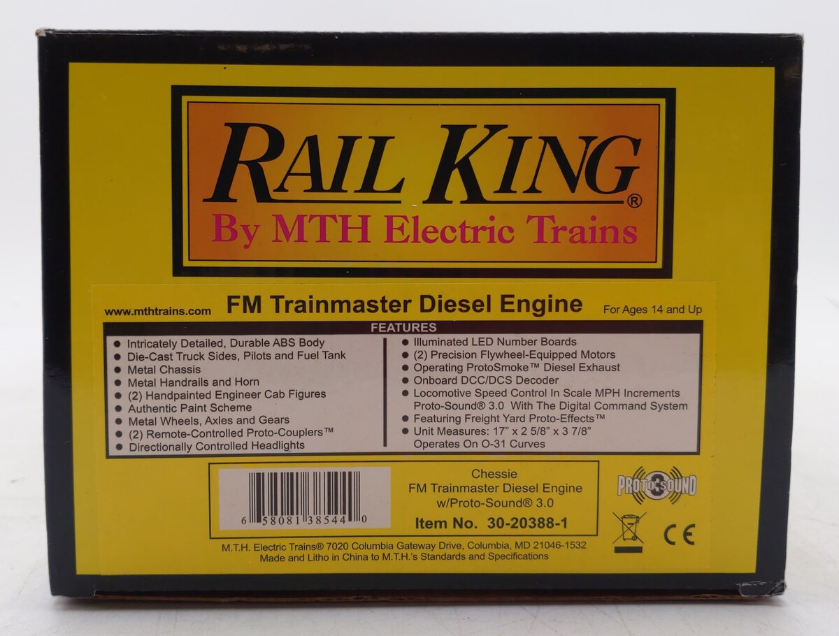 MTH 30-20388-1 Chessie FM Train Master Diesel Engine with PS 3.0 #6706