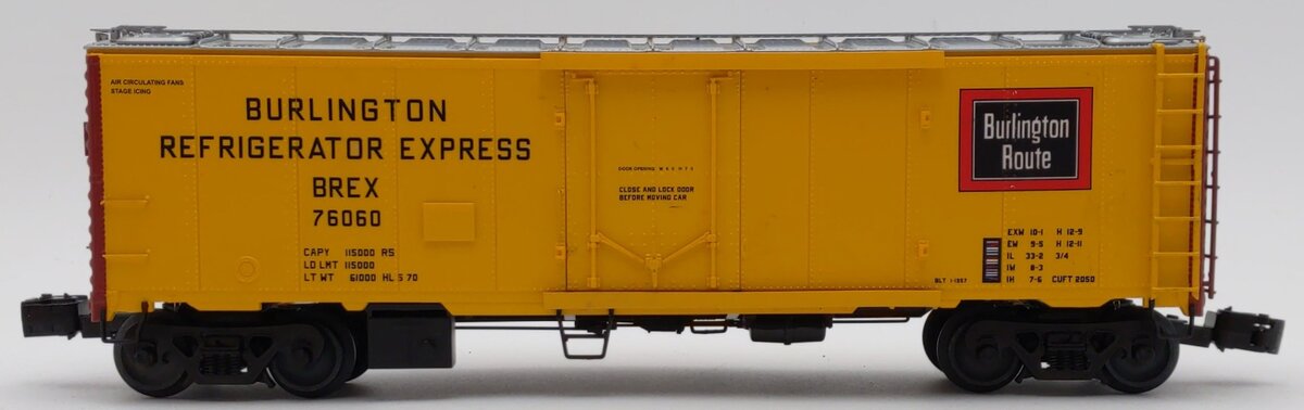Lionel 6-84117 O Burlington Northern 40' Steel Reefer LN/Box