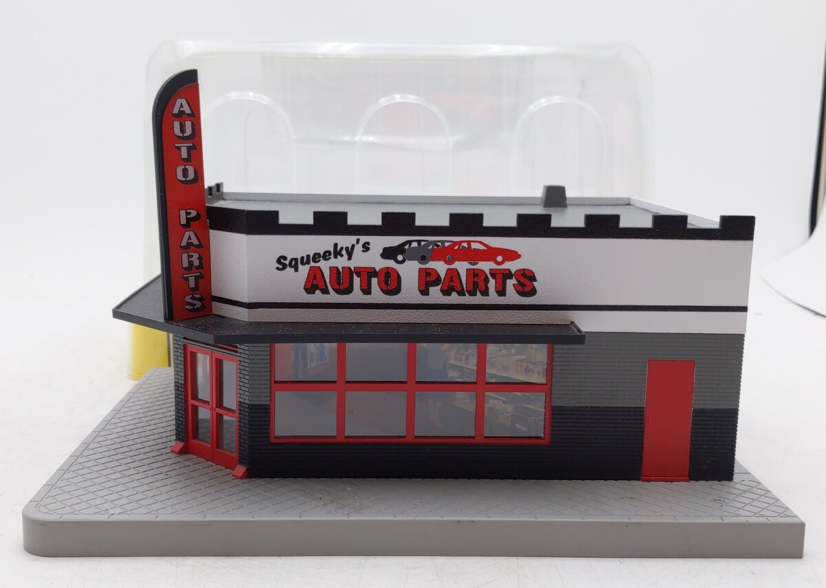MTH 30-90448 O Squeeky's Auto Parts Single Story Corner Store
