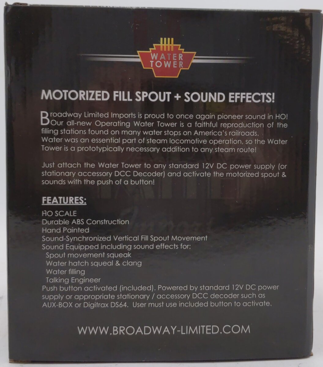 Broadway Limited 7918 HO GN Weathered Operating Water Tower with Sound
