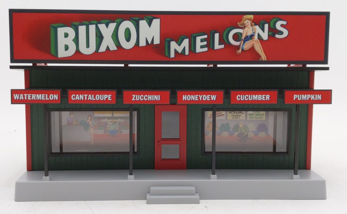 MTH 30-90628 O Assembled Buxum Melons RailKing Road Side Stand