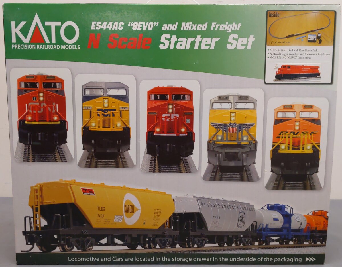 Kato 106-0023 UP GE ES44AC GEVO & Mixed Freight N Gauge Starter Set
