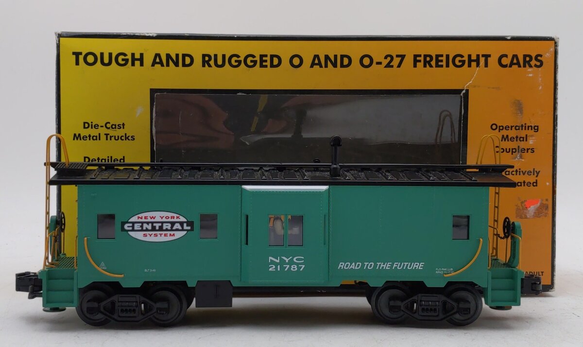 MTH 30-7739 O Gauge NYC Green Illuminated Bay Window Caboose #21787 LN/Box