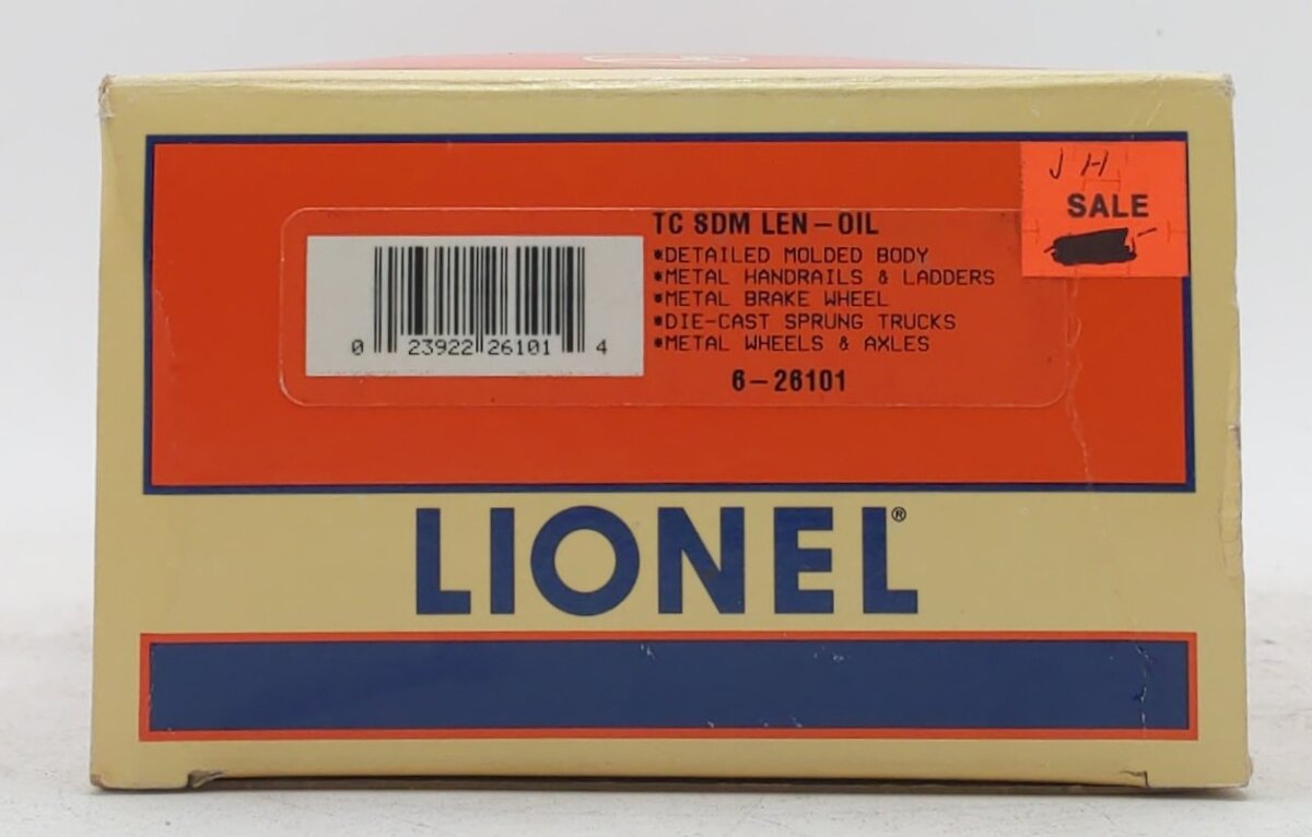 Lionel 6-26101 O Gauge Len-Oil Single Dome Tank Car #6015