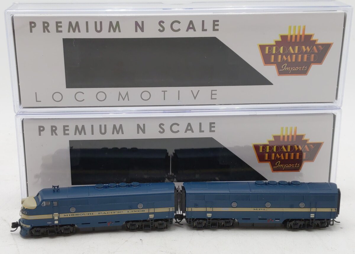 Broadway Limited 7724 N MP EMD F3 AB Diesel Locomotive Sound & DCC #523/#518B LN/Box