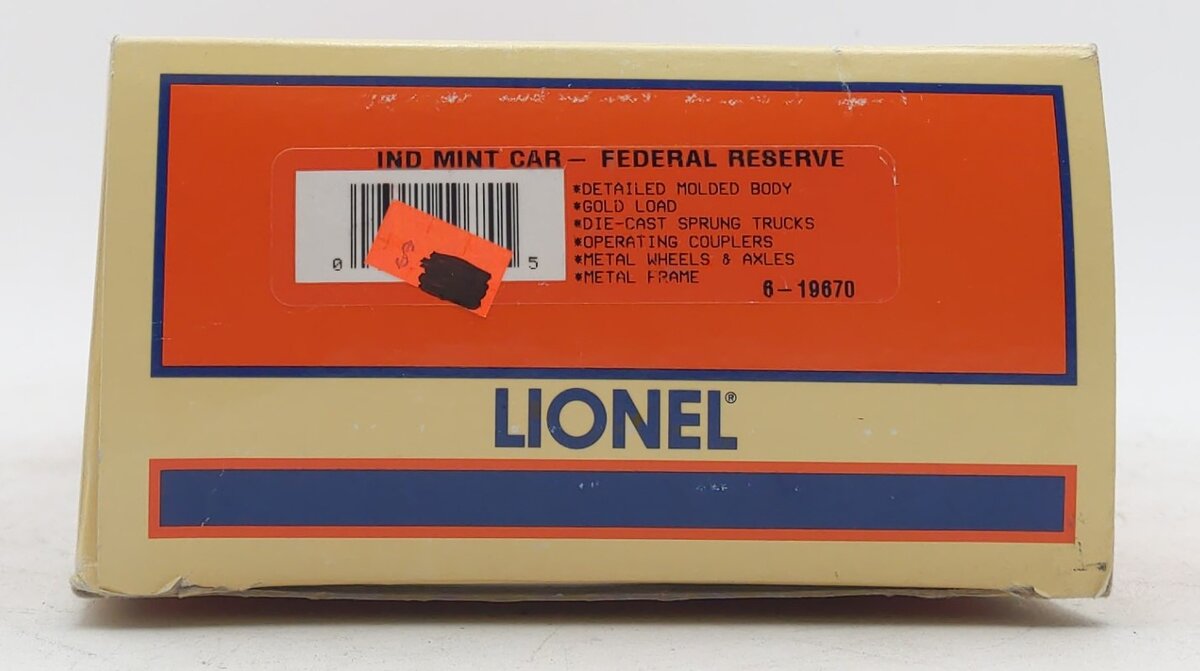 Lionel 6-19670 O Gauge Federal Reserve Mint Transport Car #6445 LN/Box