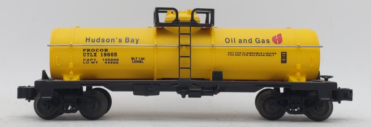 Lionel 6-19605 O Gauge Hudson Bay Single Dome Tank Car LN/Box