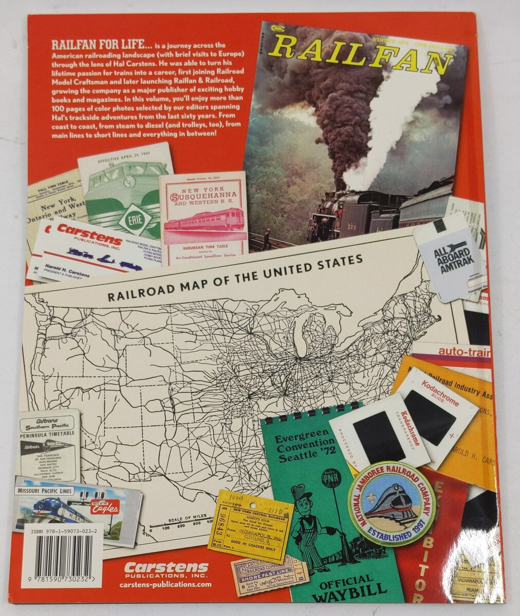 Railfan for Life Paperback Book By Phyllis Cartens EX