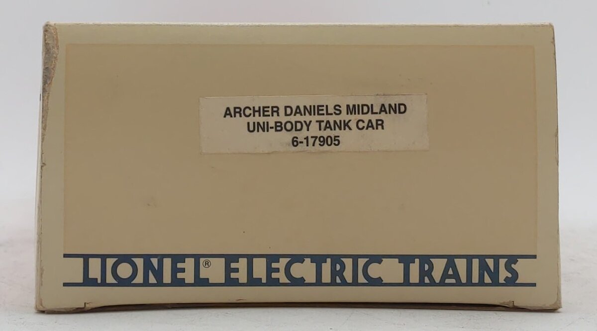 Lionel 6-17905 O Gauge Archer Daniels Midland Unibody Tank Car NIB