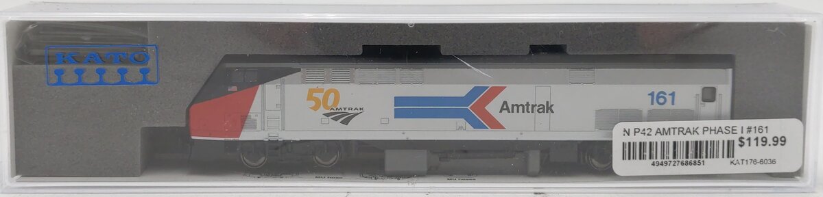 Kato 176-6036 N Amtrak Phase I 50th Anniversary P42 Diesel Locomotive #161