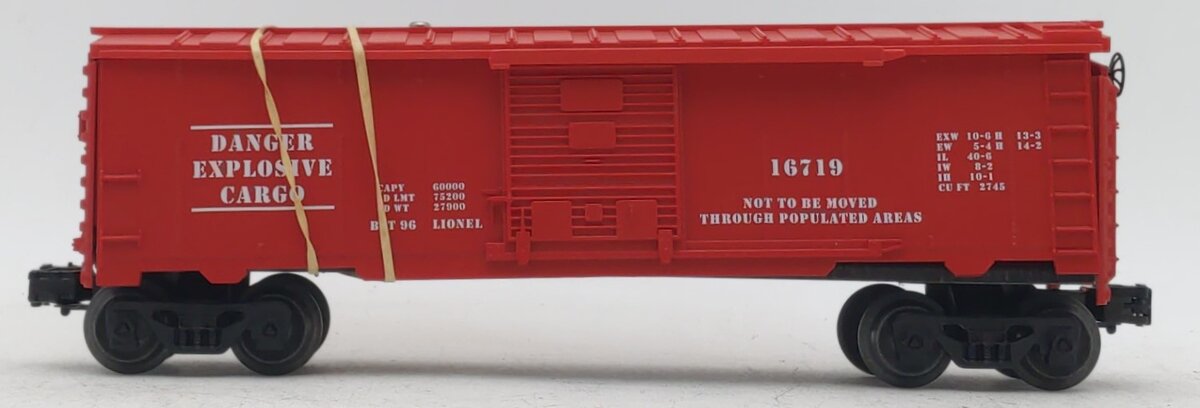Lionel 6-16719 O Gauge Exploding Boxcar #16719