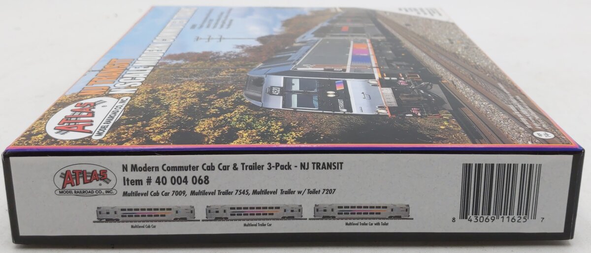 Atlas 40004068 N NJ Transit Modern Commuter Cab Car & Trailer (Pack of 3)