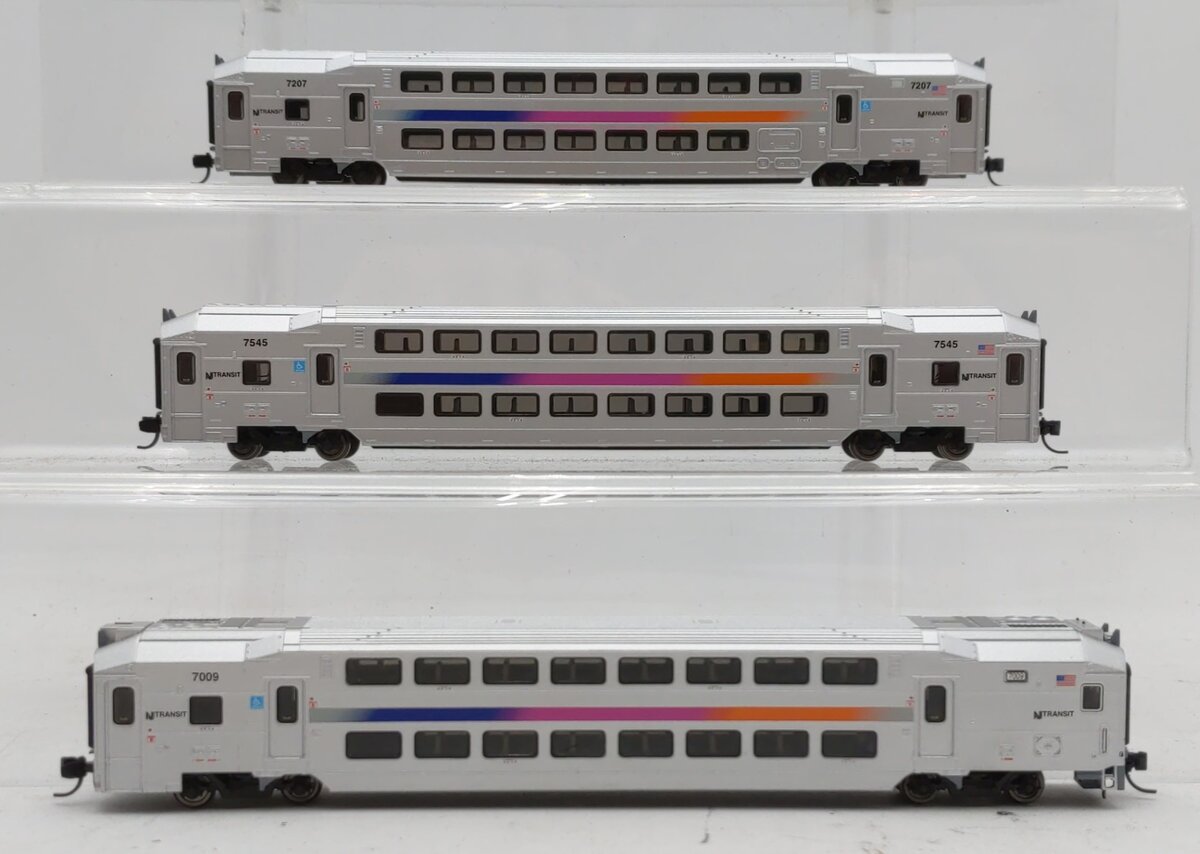 Atlas 40004068 N NJ Transit Modern Commuter Cab Car & Trailer (Pack of 3)
