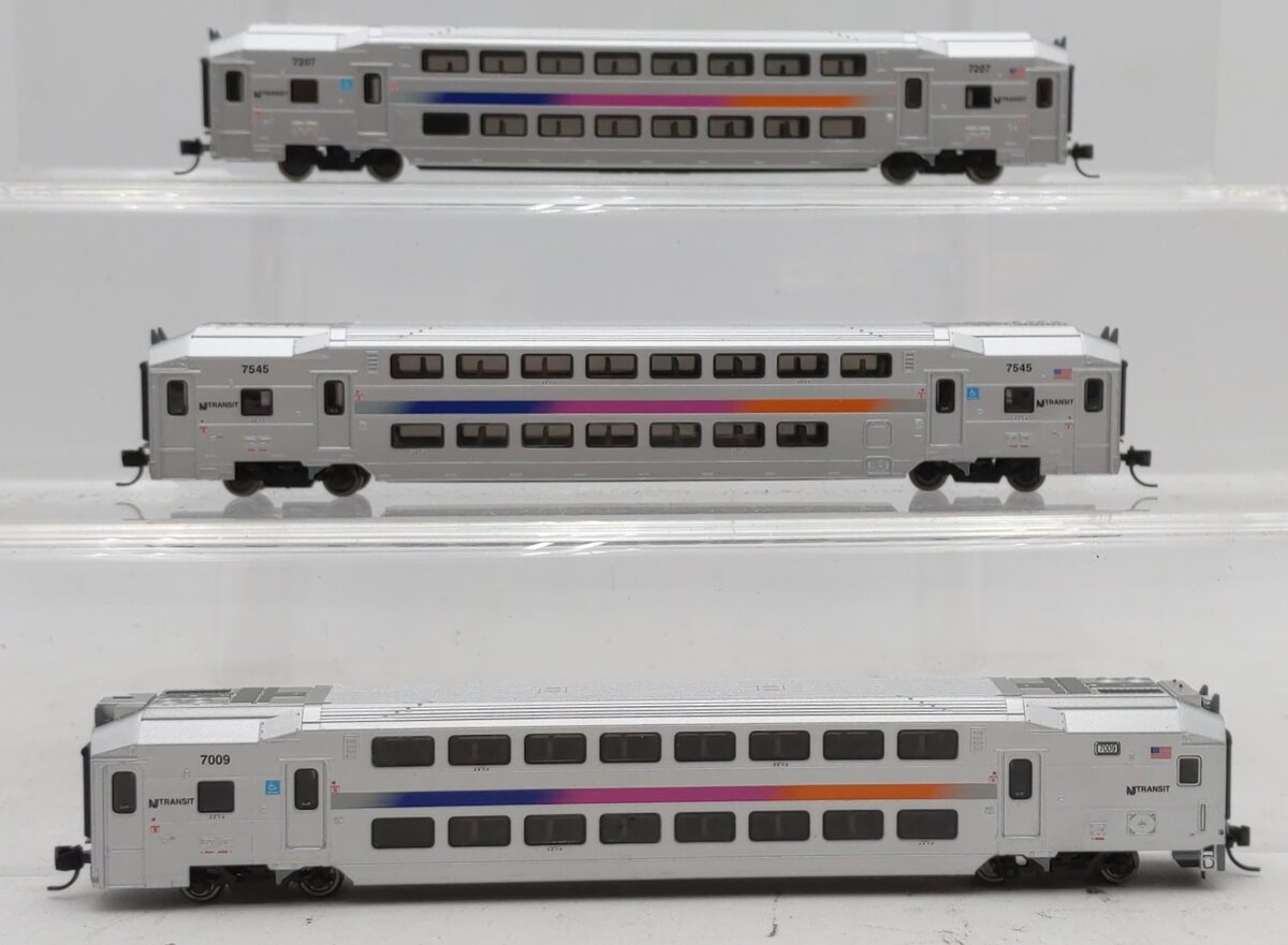 Atlas 40004068 N NJ Transit Modern Commuter Cab Car & Trailer (Pack of 3)