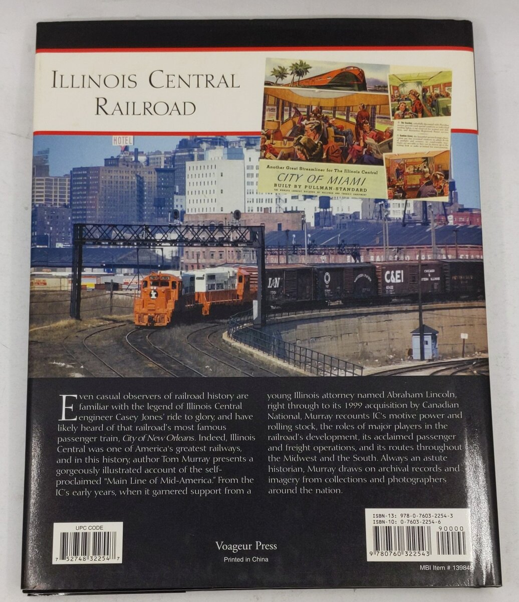 Illinois Central Railroad Hardcover Book By Tom Murray LN