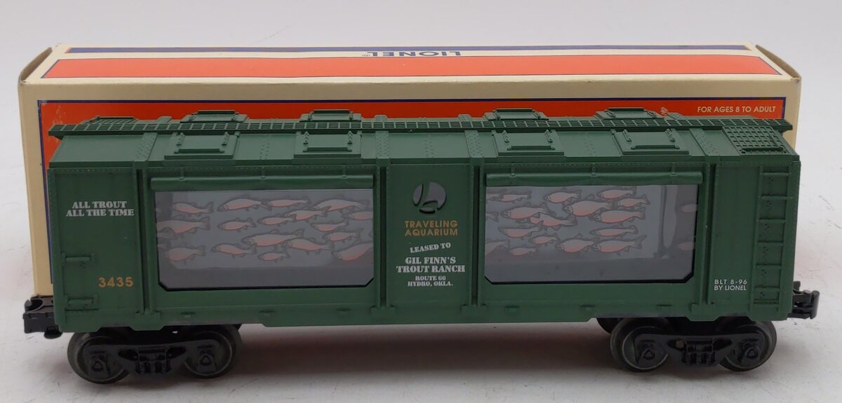 Lionel 6-16742 O Gauge Gil Finn's Trout Ranch Animated Aquarium Car #3435