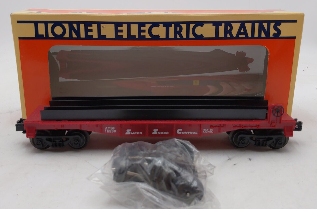 Lionel 6-16930 O Gauge AT&SF Flat Car w/ Wheel Sets #16930 EX/Box