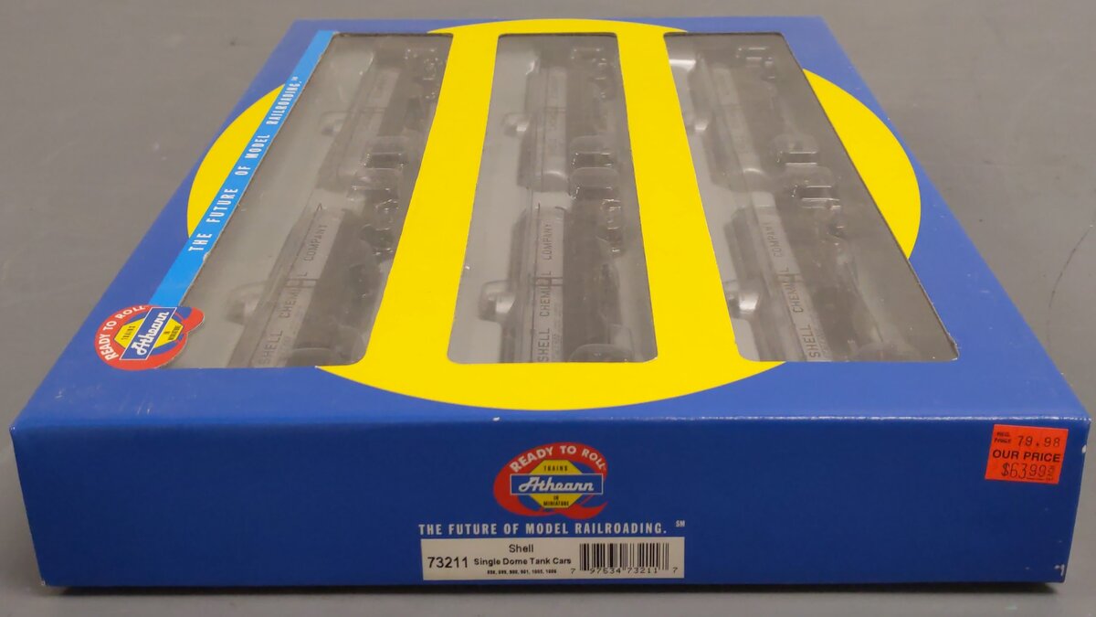 Athearn 73211 HO Scale Shell Chemical Company Single Dome Tank Car (Set of 6)