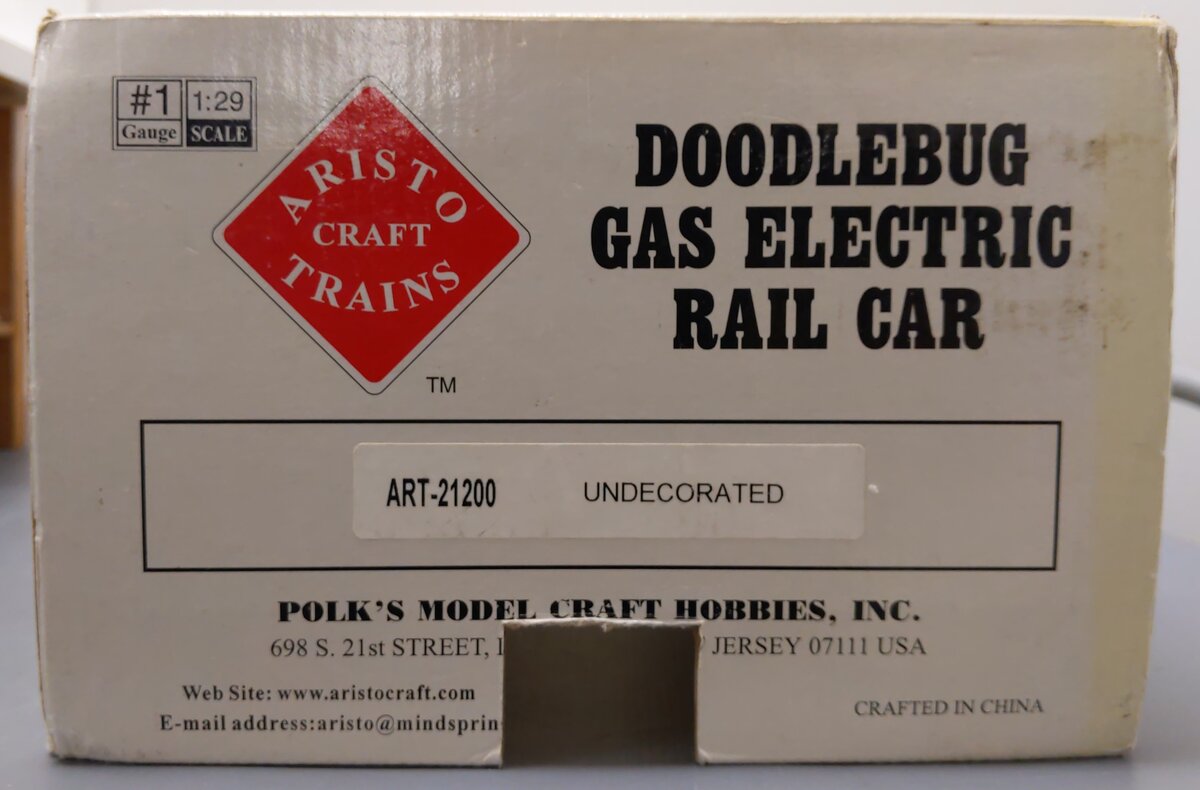 Aristo-Craft 21208 G Union Pacific Gas Electric Doodlebug w/Lights & Heavyweigh EX/Box