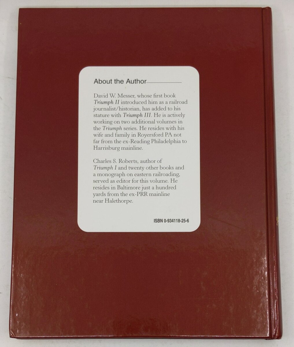 Triumph III: Philadelphia terminal, 1838-2000 Hardcover Book By David W Messer LN
