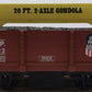 Aristo-Craft 40003 G Union Pacific 20' Gondola #72122
