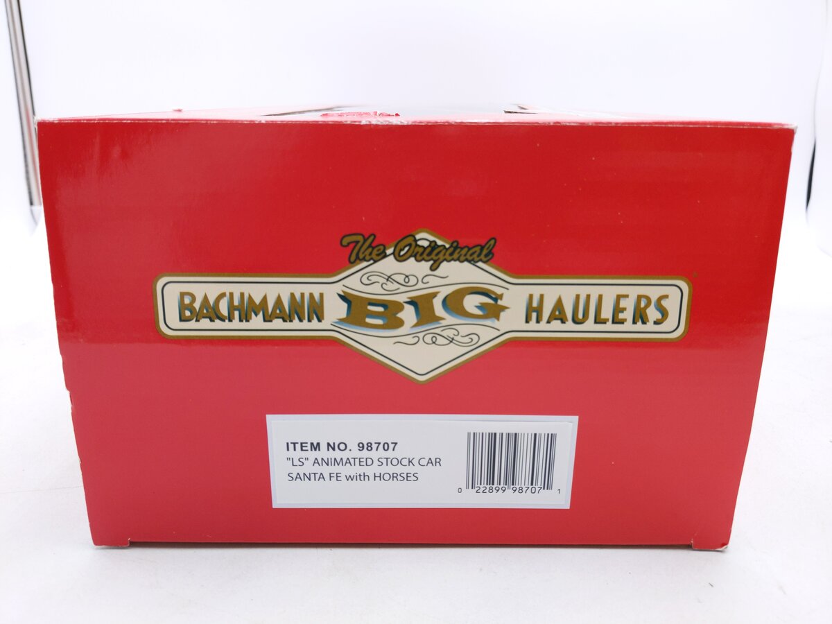 Bachmann 98707 G Atchison Topeaka Santa Fe Animated Stock Car with Horses #27905