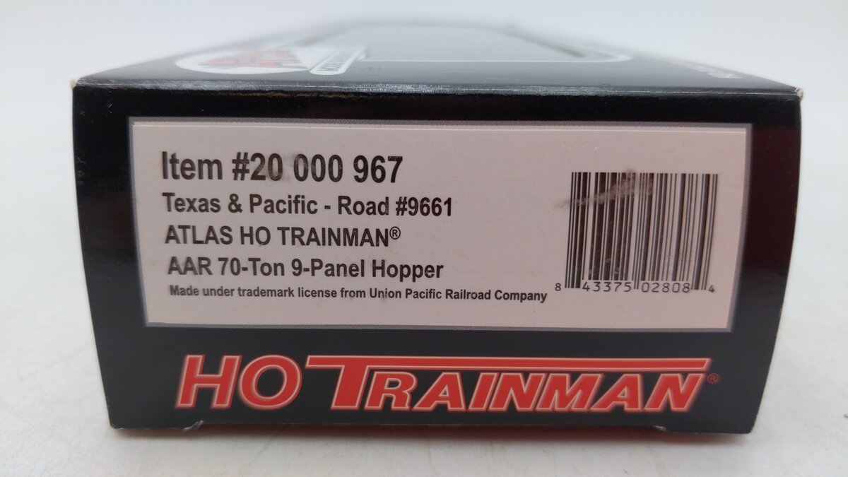 Atlas 20000967 HO T&P Trainman 70-Ton 3-Bay Hopper #9661