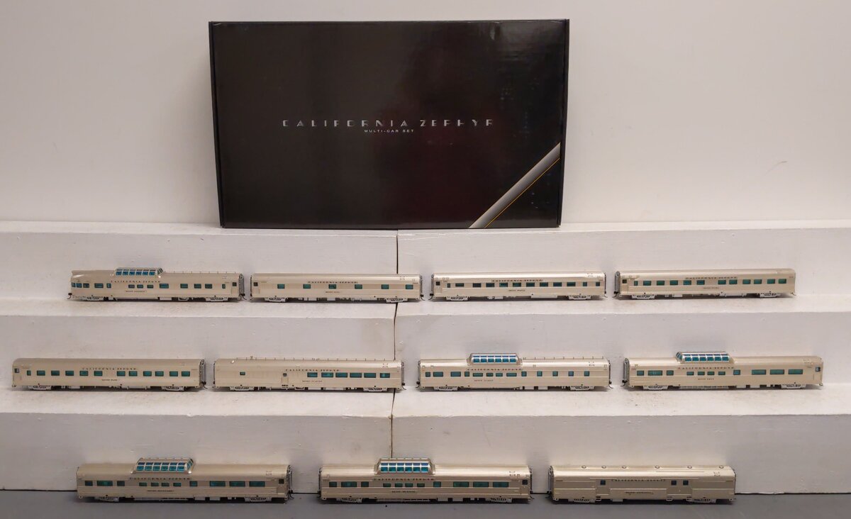 Broadway Limited 1798 HO California Zephyr Mixed Train Set (11)