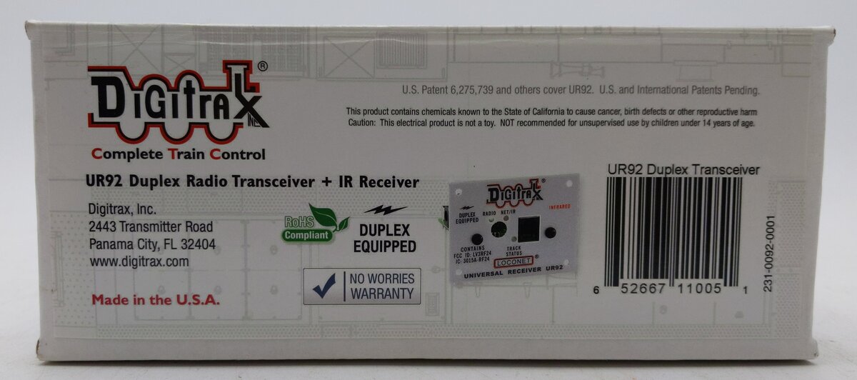 Digitrax UR92 LocoNet Duplex Transceiver Panel NIB